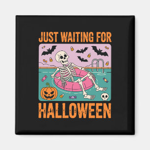 Spooky Summer Skeleton gerade zu Halloween Gewarte Magnet