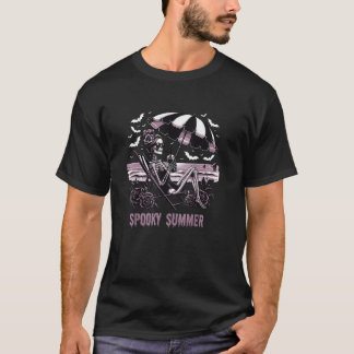 Spooky Summer Skeleton Halloween Summer Vibes Spoo T-Shirt