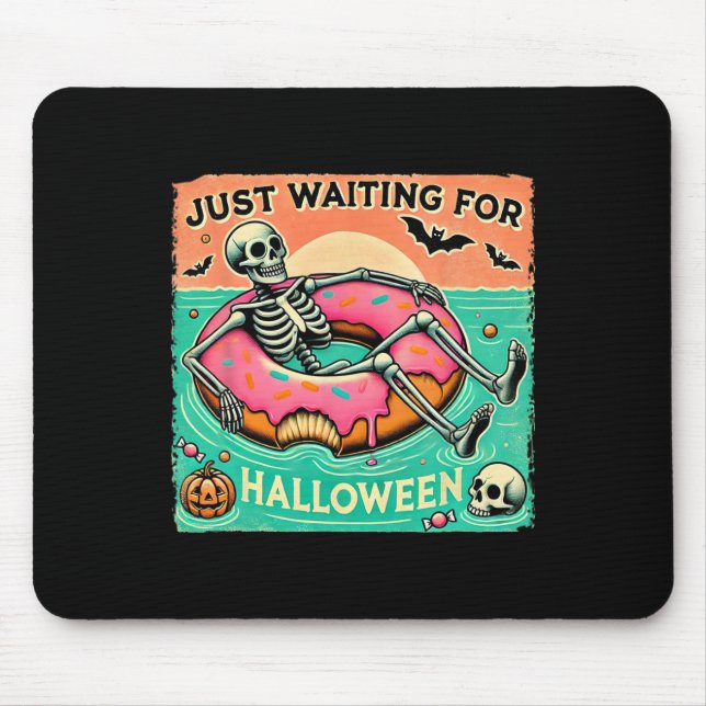 Spooky Summerween Skeleton gerade Gewartet für Hal Mousepad (Vorne)