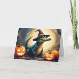 Spooky Swamp Hexenkorb Halloween Notecard Dankeskarte