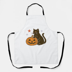 Spooky Sweet Halloween Kitty Classic T - Shirt Schürze