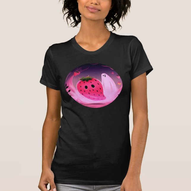 Spooky Sweet Halloween Strawberry Ghost Shirt (Vorderseite)