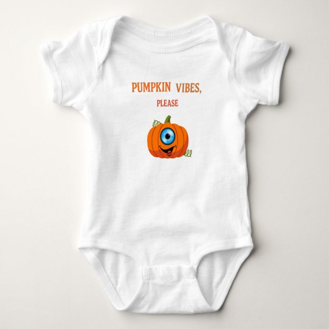 Spooky Sweetie – Pumpkin Eye Baby Outfit Baby Strampler (Vorderseite)