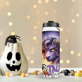 Spooky Taurus Zodiac Halloween Geburtstagsgeschenk Thermosbecher