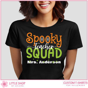Spooky Teacher Squad personalisierbares GruppenHal T-Shirt