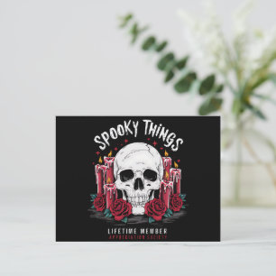 Spooky Threads Wertungsgesellschaft Skull-Rose Postkarte