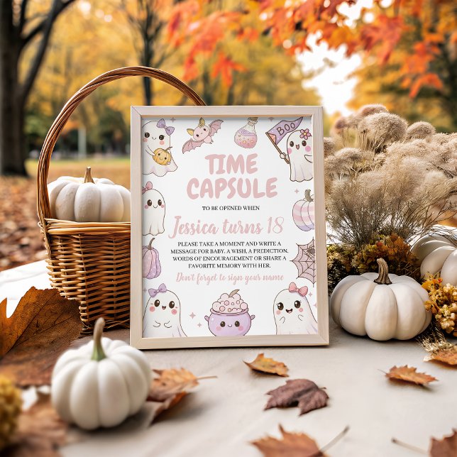 Spooky Time Kapsel Geburtstagszeichen Sockelschild (Von Creator hochgeladen)
