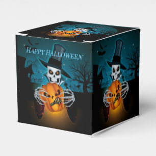 Spooky Top Hat Skeleton Cube Geschenkschachtel