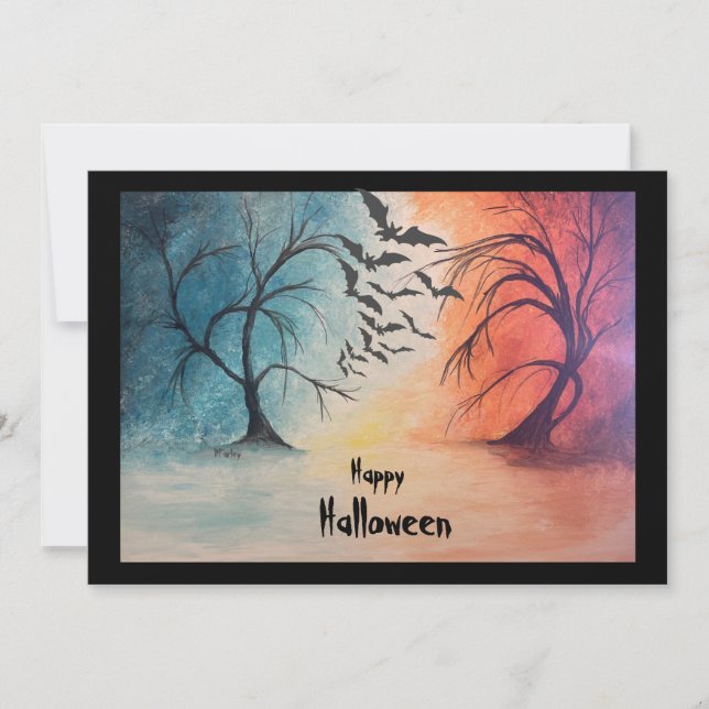 Spooky Tree Card Dankeskarte (Vorderseite)
