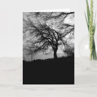 Spooky Tree Card - Edgar Allan Poe Quote