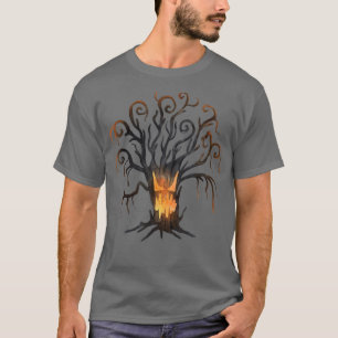 spooky tree haunted forest funny Halloween T-Shirt