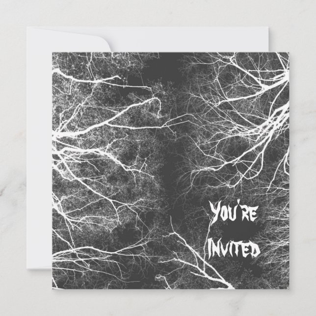 Spooky Trees Einladung (Vorderseite)