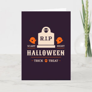 Spooky Trick & Leckerei Halloween Card Karte