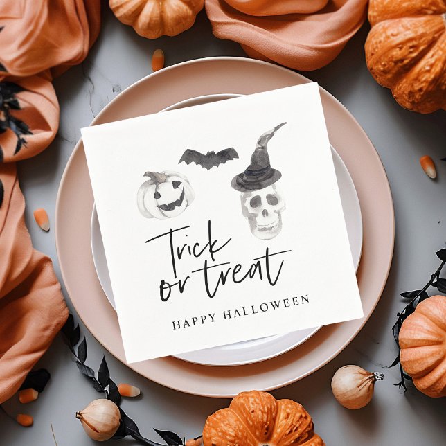 Spooky Trick oder Treat | HALLOWEEN-PARTY Serviette (Von Creator hochgeladen)