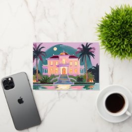 Spooky Tropical Halloween-Herrensitzkarte Grußkarte Mit Foliendruck