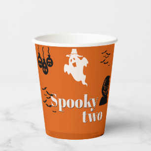 Spooky Two Birthday PAPER CUPS Pappbecher