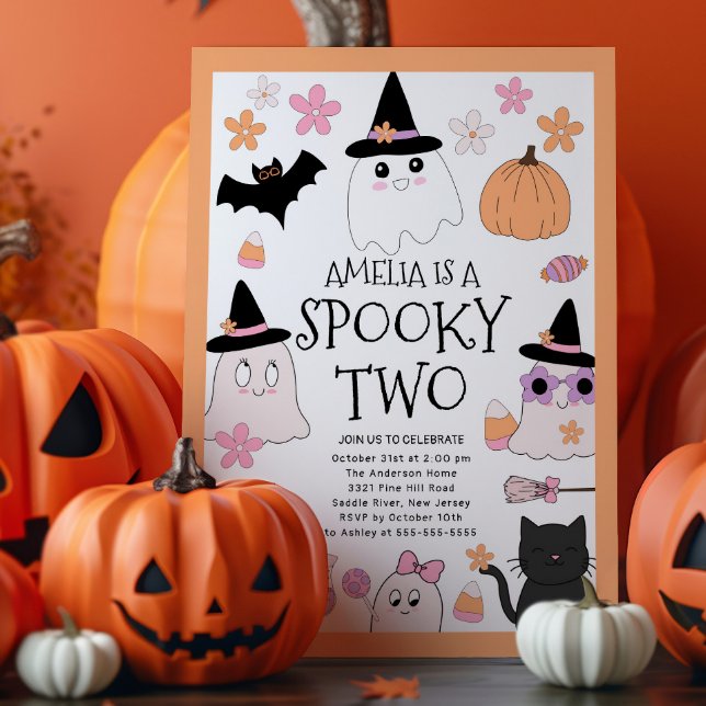 Spooky Two Birthday Party Einladung (Von Creator hochgeladen)