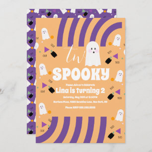 Spooky Two Groovitbriefe Halloween Ghost Party Einladung