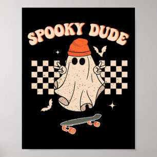 Spooky Typ Kleinkind Retro Groovy Hippie Halloween Poster