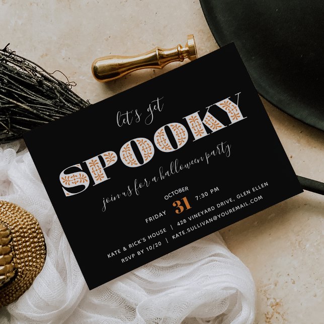 Spooky Type | Einladung von Halloween-Partys (Von Creator hochgeladen)
