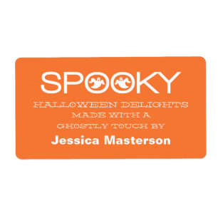 Spooky Typografie Halloween Baking Labels