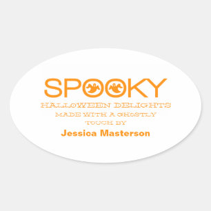 Spooky Typografie Halloween Baking Stickers