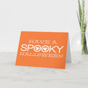 Spooky Typografie Halloween Card Karte