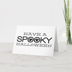 Spooky Typografie Halloween Card Karte