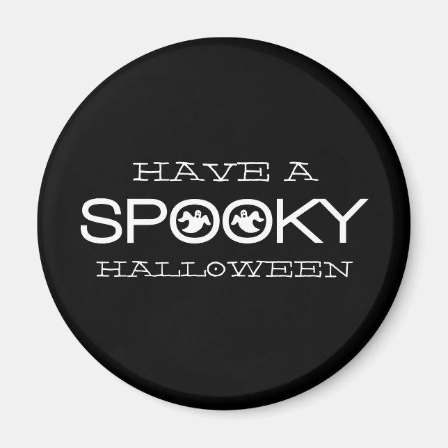 Spooky Typografie Halloween Magnet (Vorne)