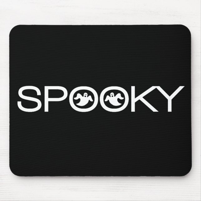 Spooky Typografie Halloween Mousepad (Vorne)