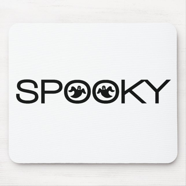 Spooky Typografie Halloween Mousepad (Vorne)