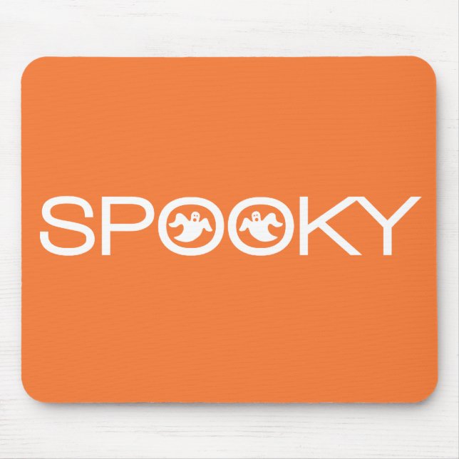 Spooky Typografie Halloween Mousepad (Vorne)