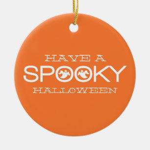 Spooky Typografie Halloween Ornament
