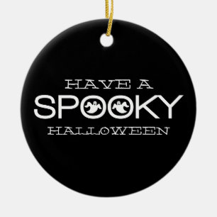 Spooky Typografie Halloween Ornament