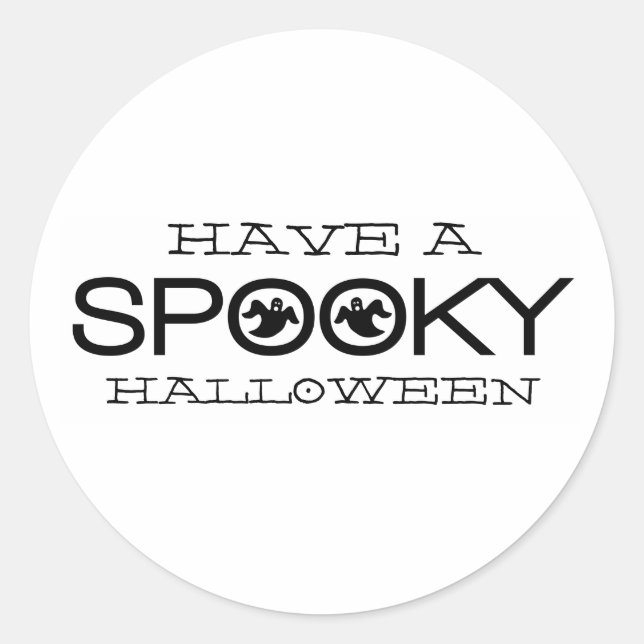 Spooky Typografie Halloween Stickers (Vorderseite)