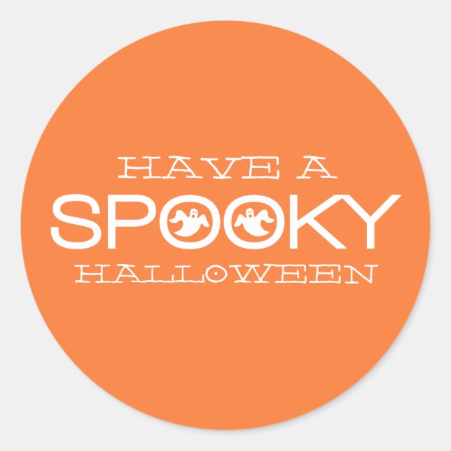 Spooky Typografie Halloween Stickers (Vorderseite)