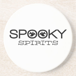 Spooky Typografie Halloween-Untersetzer Getränkeuntersetzer