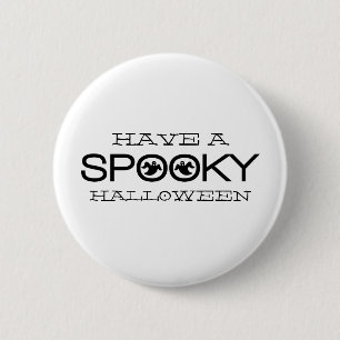 Spooky Typografy Halloween Button
