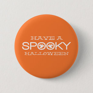Spooky Typografy Halloween Button