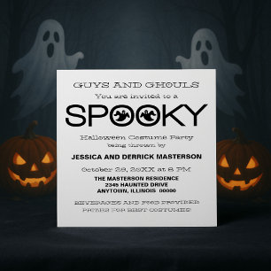 Spooky Typografy Halloween-Party Invite, Black Einladung