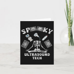 Spooky Ultrasound Tech Skeleton Halloween Kostüm Karte