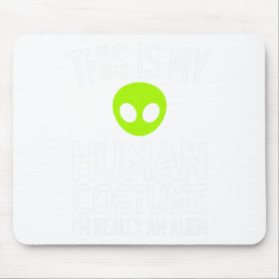 Spooky und Feral Halloween Niedlicher Geist-Raccoo Mousepad