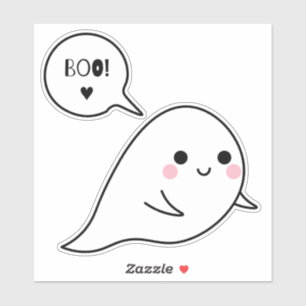 Spooky und Niedlich Ghost Aufkleber