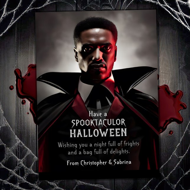 Spooky Vampire Dracula Halloween Gruß Feiertagskarte (Von Creator hochgeladen)