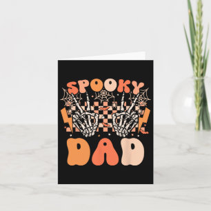 Spooky Vater Halloween Skeleton Kostüm Retro Groov Karte