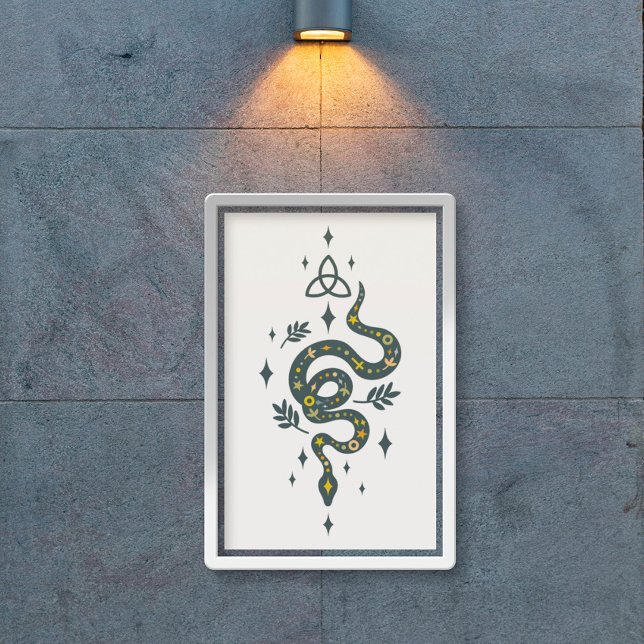 Spooky vibe Halloween snake illustration Poster (Von Creator hochgeladen)