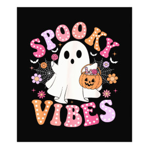 Spooky Vibes Ghost Retro Groovy Halloween Fotodruck
