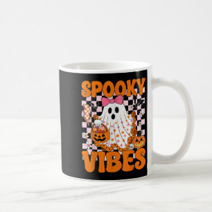Spooky Vibes Ghost Retro Groovy Halloween Women Gi Kaffeetasse