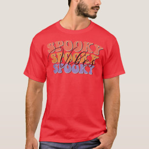 Spooky Vibes Groovy Niedlich Ghost Spooky Hallowee T-Shirt