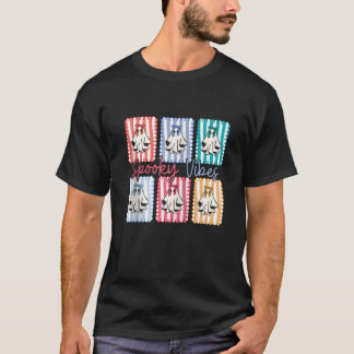 Spooky Vibes Halloween Geister Variety Zip T-Shirt